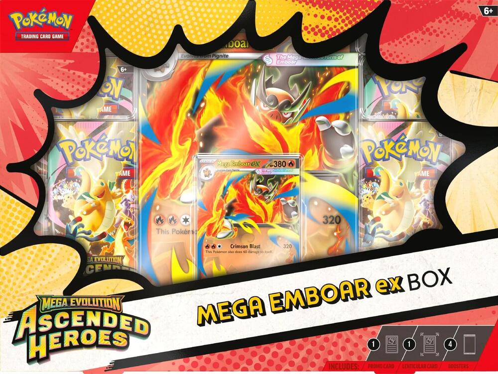 Pokemon Mega Evolution - Ascended Heroes Mega Emboar ex Box