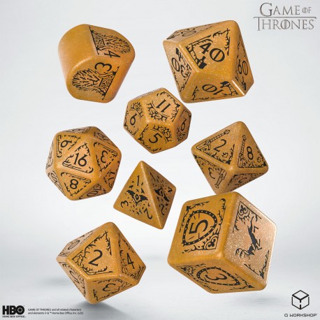 Dice: Q Workshop GoT Dice Set - 8 Die - Baratheon
