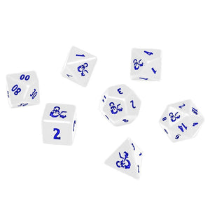 D&D: 7-Die Set Heavy Metal - Dungeons & Dragons - Icewind Dale White/Blue