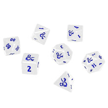 D&D: 7-Die Set Heavy Metal - Dungeons & Dragons - Icewind Dale White/Blue