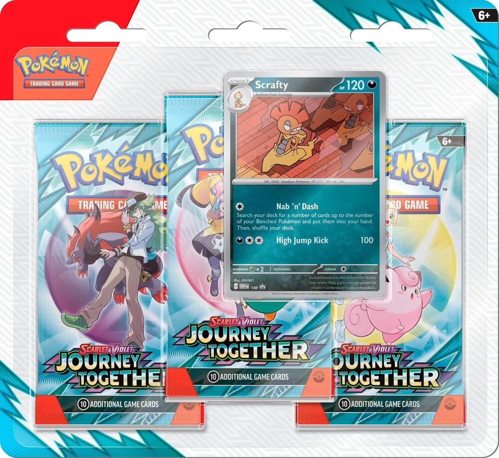 Pokemon Scarlet & Violet - Journey Together 3 Pack Blister [Scrafty]