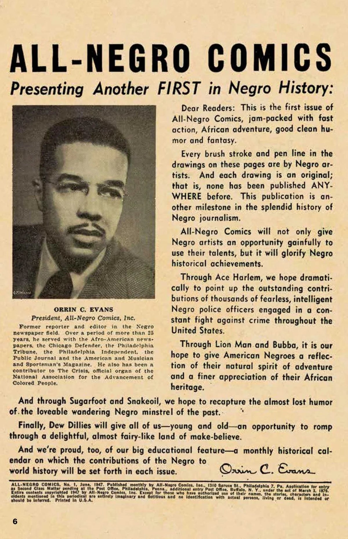 All-Negro Comics : America's First Black Comic Book