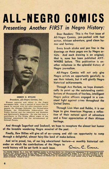 All-Negro Comics : America's First Black Comic Book