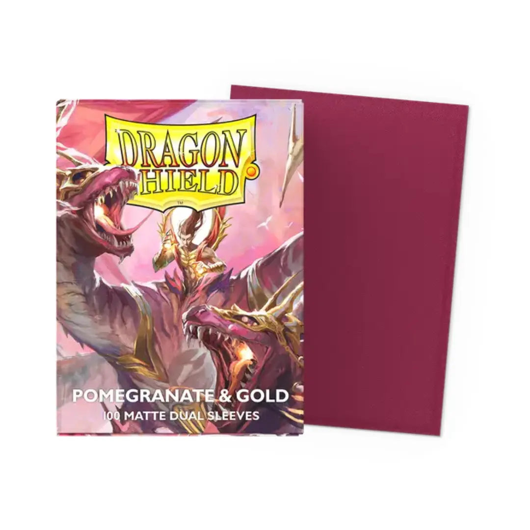 DGS: Dual Matte Sleeves - Standard - Pomegranate & Gold