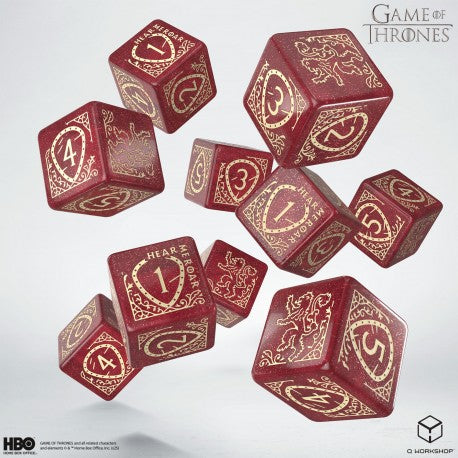 Dice: Q Workshop GoT Dice Set - 10d6 - Lannister