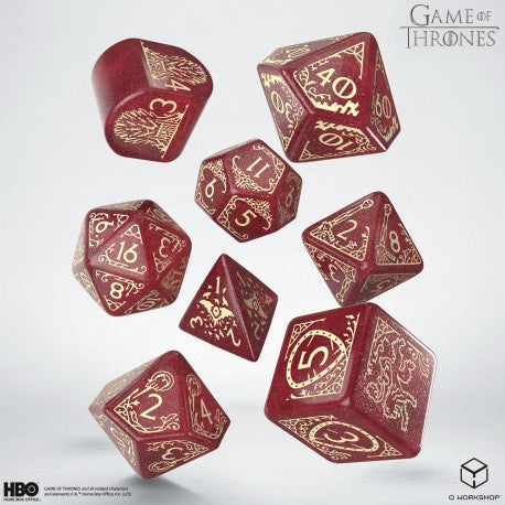 Dice: Q Workshop GoT Dice Set - 8 Die - Lannister