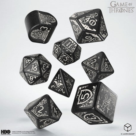 Dice: Q Workshop GoT Dice Set - 8 Die - Night's Watch