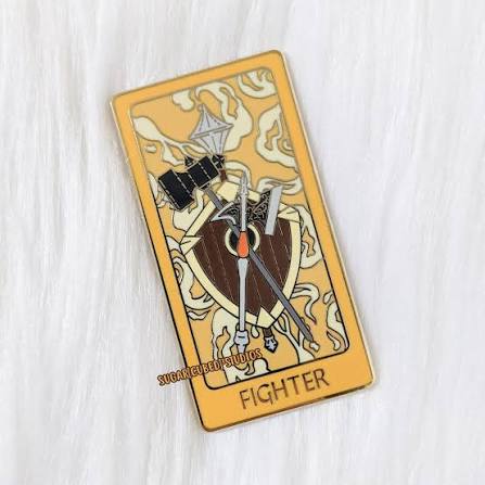 Tarot Card Class - Fighter Enamel Pin